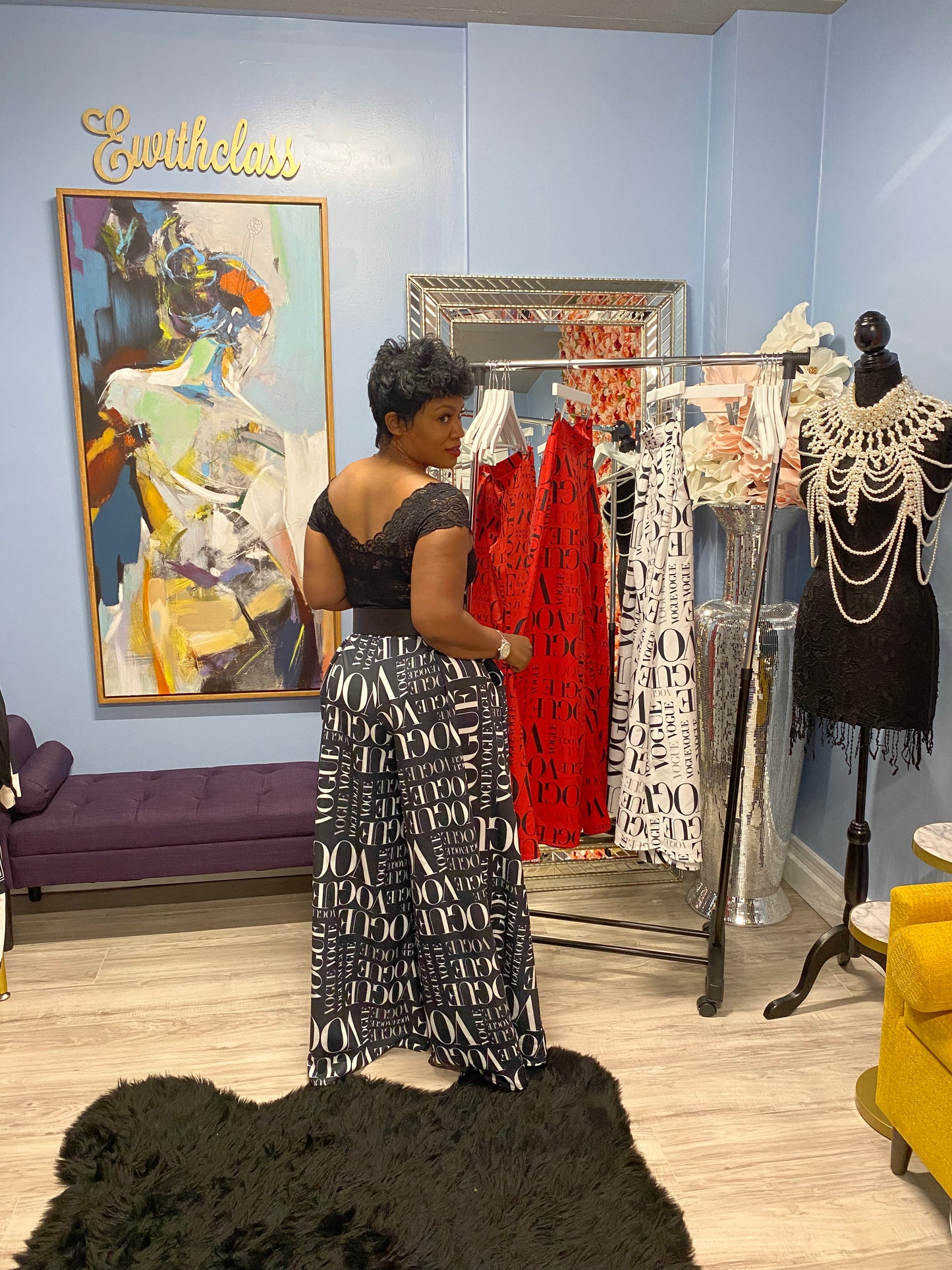 Vogue Black Palazzo Pants
