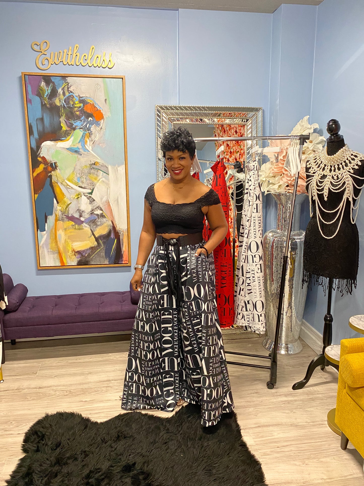 Vogue Black Palazzo Pants