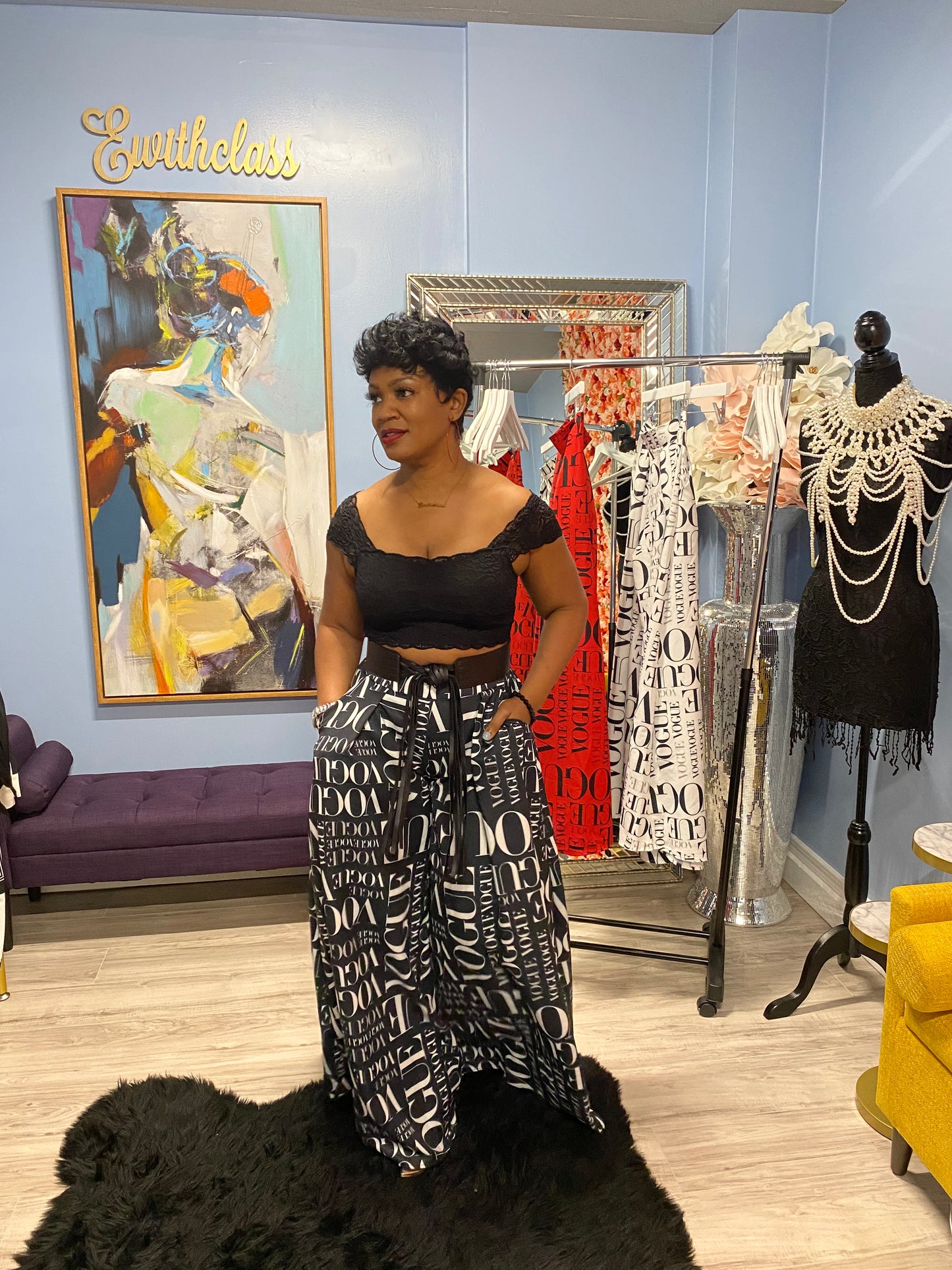 Vogue Black Palazzo Pants
