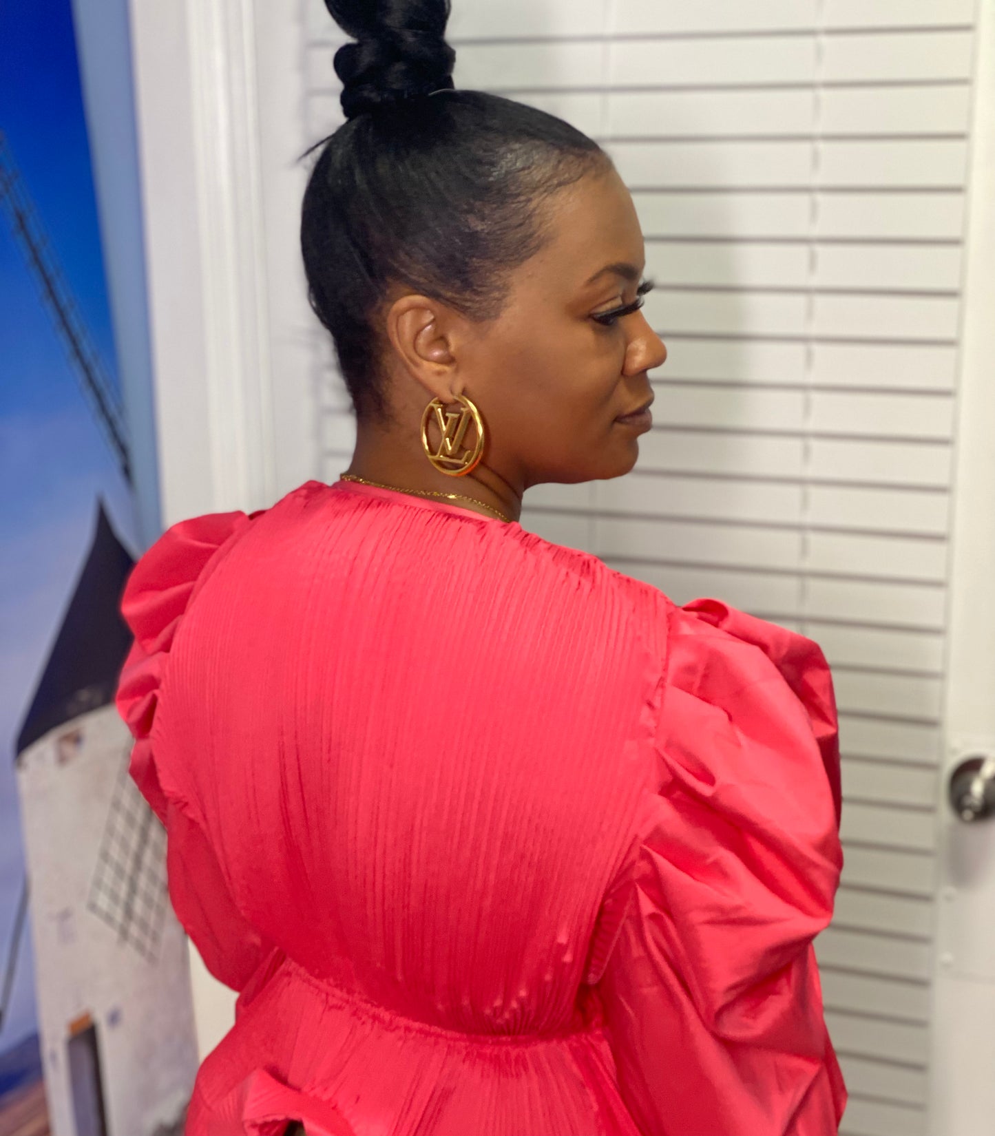 Pink Statement Puff Sleeve Top
